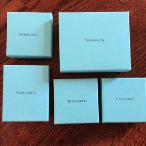 Tiffany jewellery boxes - 5 total